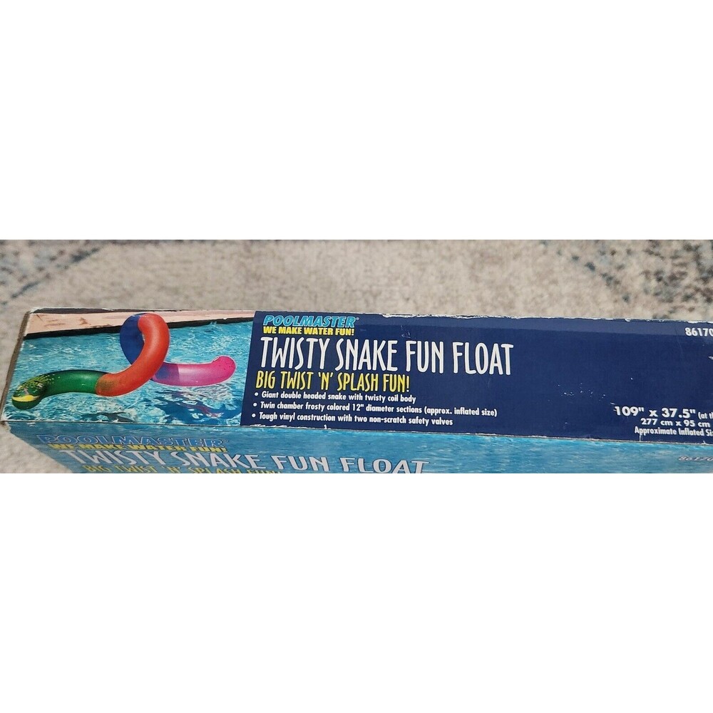 Poolmaster Giant Ride On Animal Inflatable Twisty Snake Fun Float 86170 - Picture 3 of 4